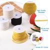 Cheriswelry 5 Rolls 3mm Polyester Twisted Cord Braided Cords Polyester White Black Red Beige Yellow Jewelry Threads Beading String Knotting Cord for Weave Jewelry Making Knotting Jewelry 27 Yard view 4