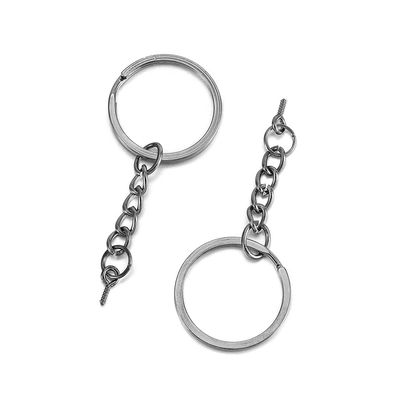 AGCFABS 10pcs/lot 25 28 30mm Screw Eye Pin Key Chain Key Ring with Eye Screws Round Split Keyrings for DIY Jewelry Making Accessories (Gold, 30 mm)