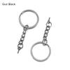 AGCFABS 10pcs/lot 25 28 30mm Screw Eye Pin Key Chain Key Ring with Eye Screws Round Split Keyrings for DIY Jewelry Making Accessories (Gold, 30 mm) view 2