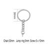AGCFABS 10pcs/lot 25 28 30mm Screw Eye Pin Key Chain Key Ring with Eye Screws Round Split Keyrings for DIY Jewelry Making Accessories (Gold, 30 mm) view 3