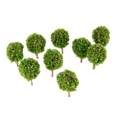 DUO ER 30Pcs 3.5cm Landscape Scenery Topiary Green Model Trees Railroad Train Diorama Layout Scene 1/100 Artificial Plants
