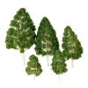 DUO ER 10Pcs 6.5-14cm Plastic Landscape Scenery Model Green Poplar Trees Railroad Train Layout Diorama1:75-1:200 Scale Artificial Plants view 3