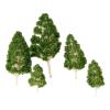 DUO ER 10Pcs 6.5-14cm Plastic Landscape Scenery Model Green Poplar Trees Railroad Train Layout Diorama1:75-1:200 Scale Artificial Plants view 4