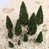 DUO ER 10Pcs 4.8-16cm Landscape Scenery Model Green Pine Trees Railroad Train Layout Diorama Panorama 1/50-1/400 Scale Artificial Plant view 2