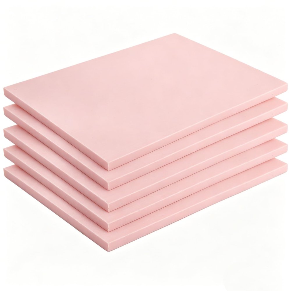Tosnail 5 Pack Rubber Linoleum Carving Blocks, 6" x 8" Linocut Block for Stamp Making, Printmaking, Engraving, Art and Craft Projects