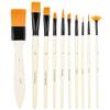 10Pcs Paint Brushes Set Nylon Paintbrushes for Watercolor Gouache Acrylic Painting Tool with Storage Bag view 2