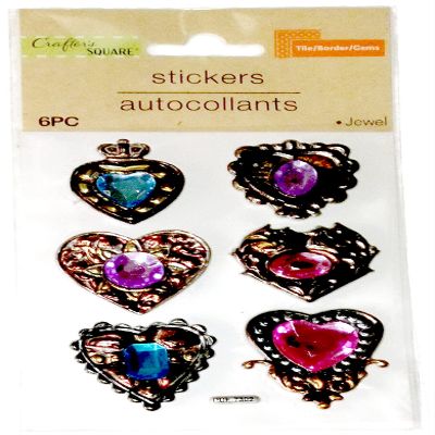 Crafter's Square Stickers with Faux Jewels