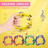 Yonty Kids Tambourine 4-Pack | Musical Instruments for Toddlers Ages 3+ with 4 Metal Jingles | ASTM-Certified, Non-Toxic & Durable for Classroom, Preschool, Family Band view 3