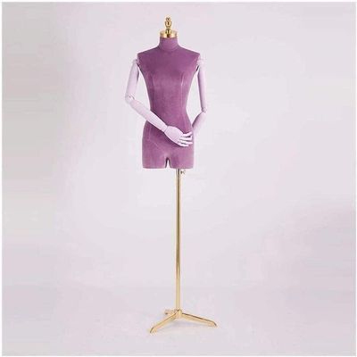 Mannequin Body Dress Form Dressmaking Mannequin Torso Dummy Female Adjustable Height Tripod Stand Wood Arms EIIDJFF 524(Color:#1)