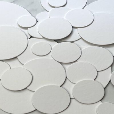 50 all white cardboard circle die cuts 1",1 1/4", 1 1/2", 1 3/4", 2 1/4", 2 1/2",3" (2 Inch)