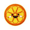 Orange Embroidered Iron On Patch view 1