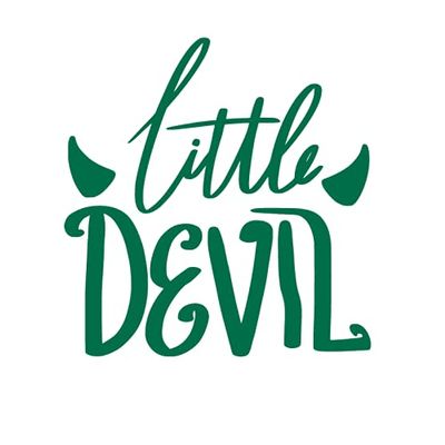 Little Devil Iron On Transfer, Halloween Decal Patch for Clothing, DIY Crats and Decor, Pick Size Color (Green)