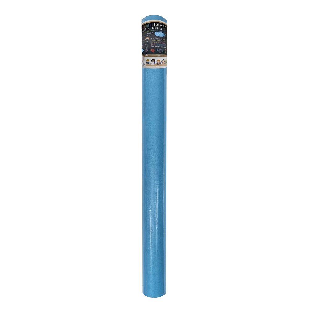 Uboxes Colored Kraft Paper Roll 25.7" X 82' Pastel Blue