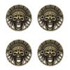 CHALLENGER 4 Screw Back Screw Eye Skull Indian Head Concho Leather Craft 1-1/4" Co600 view 1
