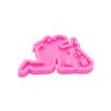 Shiny Glossy Squatting Soldier Shape Keychain Silicone Mold with Hole Candy Crystal Mold Necklace Jewelry Epoxy Resin Mold Resin Crafting Molds for Luggage Tag Pendant view 4
