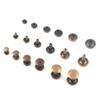 Bronze Double Cap Metal Button Round Rapid Rivet Rivet Studs for Purse Bags Handbags Shoes Jeans Belts Webbing Leather Craft DIY (10mmx11mm) view 3