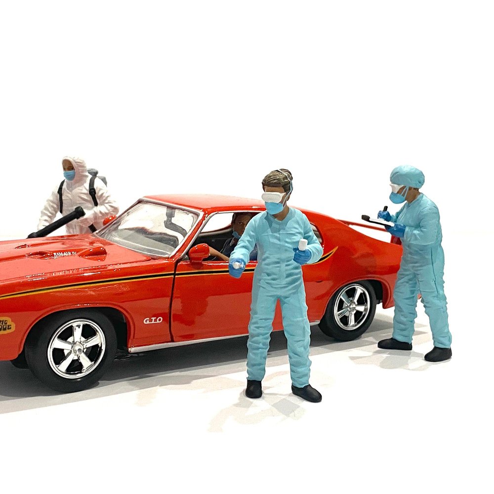 American Diorama Hazmat Crew - Figure II, Blue 76368 - 1/24 Scale Figurine - Diorama Accessory