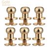 YUNSI 20pcs Round Monk Head Screws Leather Craft Belt Screws Solid Metal Studs Nail Rivets DIY Handmade for Belt (Color : Gold, Size : 8X6mm) view 2