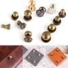 YUNSI 20pcs Round Monk Head Screws Leather Craft Belt Screws Solid Metal Studs Nail Rivets DIY Handmade for Belt (Color : Gold, Size : 8X6mm) view 3