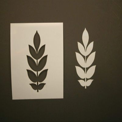12" Ash Leaf Reusable (SRAL) Mylar Stencil - Art Supplies