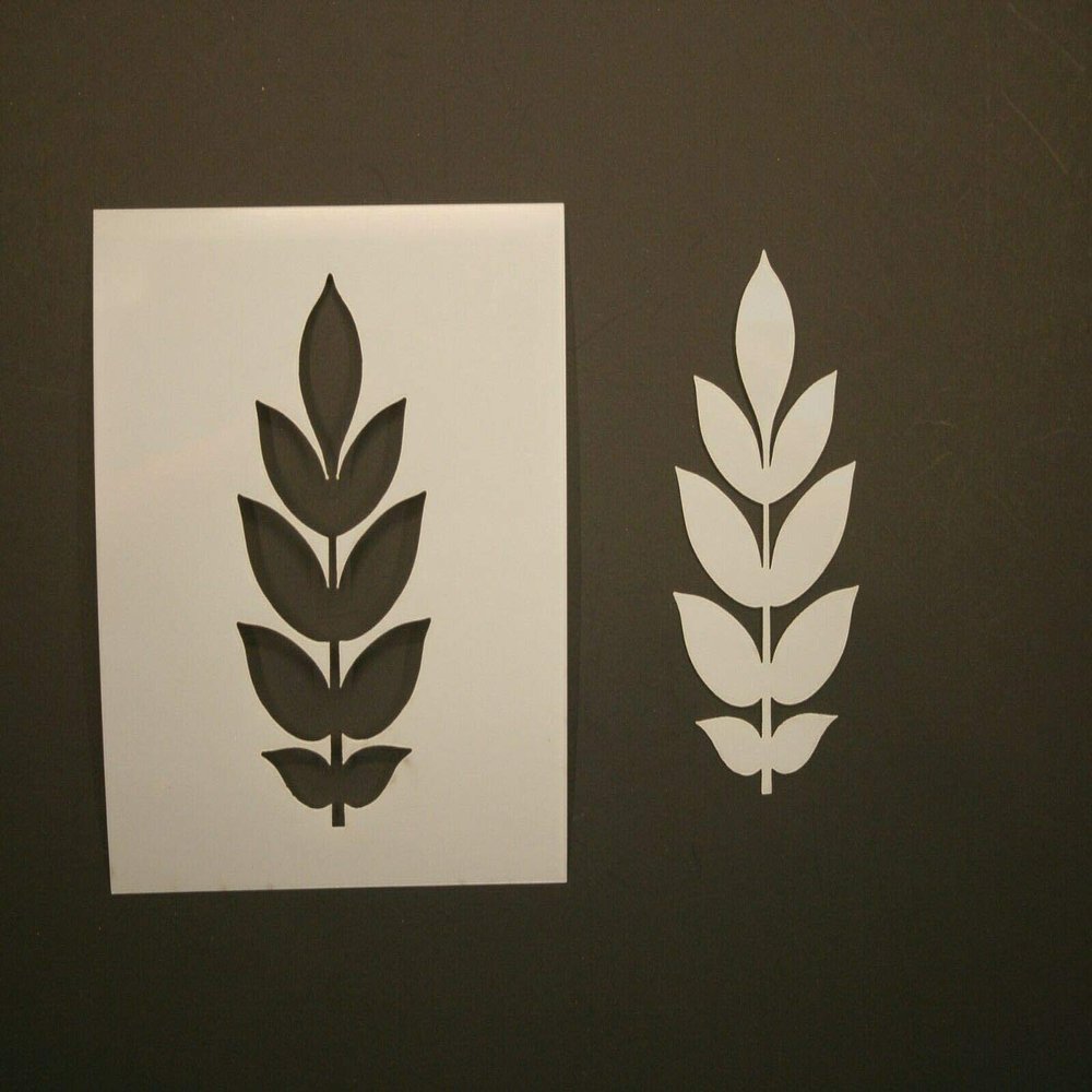 12" Ash Leaf Reusable (SRAL) Mylar Stencil - Art Supplies