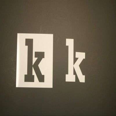 16" Lower Case Letter K Reusable (SRAL) Mylar Stencil - Art Supplies