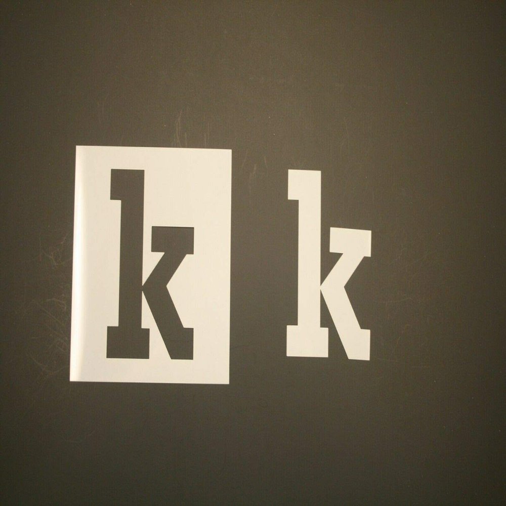 16" Lower Case Letter K Reusable (SRAL) Mylar Stencil - Art Supplies