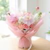 BBJ WRAPS Korean Cotton Wrapping Flower Paper Non-woven Waterproof Floral Bouquet Wraps Packaging Tissue Paper for Florist Supplies, 22.8x22.8 Inch - 15 Sheets (Deep Pink) view 3