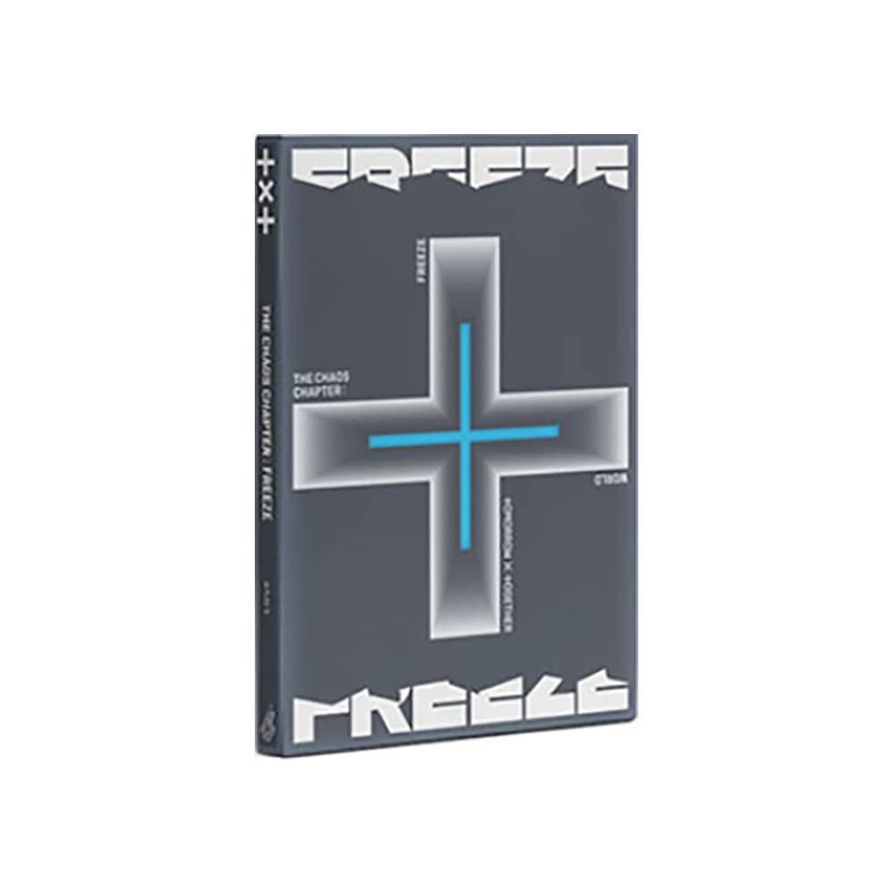 TXT Tomorrow X Together The Chaos Chapter : Freeze Album (World Version) CD+Poster+Photobook+Sticker Pack+Lyric Book+Behind Book+Photocard+OS Photocard+Postcard+(Extra 4 Photocards)