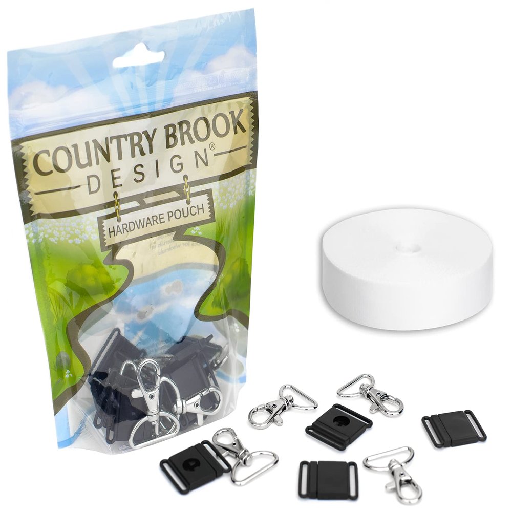Country Brook Design 1 Inch Breakaway Lanyard Sublimation Kit - Snap Hooks, Breakaway Buckles, Webbing Included