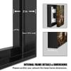 Texas Art 20x20 Canvas Floater Frame, 1.25" Deep Wood Grain Texture Floating Picture Frame for Gallery Wrapped Canvas, black Modern Wall Decor for Home & Office, Fathers Gifts view 3