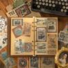 Cotrida 60pcs Vintage Postage Stamp Stickers, Aesthetic Modern Deco Paper Sticker for Scrapbooking, Journaling Supplies, Planners, Kid DIY Art Crafts view 2