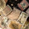 Cotrida 60pcs Vintage Postage Stamp Stickers, Aesthetic Modern Deco Paper Sticker for Scrapbooking, Journaling Supplies, Planners, Kid DIY Art Crafts view 3