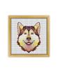 Siberian Husky K1255 Counted Cross Stitch KIT#3. Threads, Needles, Fabric, Embroidery Hoop and Printed Color Pattern Inside. Embroidery Pattern view 2