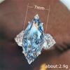 925 Sterling Silver Shiny Marquise Cut Heart Shape AAA Cubic Zirconia Rings CZ Diamond Eternity Engagement Wedding Band Ring Promise Ring for Women ST.190 (8) view 2
