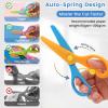 LovesTown Kids Scissors, 8PCS Blunt Tip Training Safety Scissors Stocking Stuffer for Toddler & Children, Anti-Pinch Design, Child Hand-Eye Coordination Development, Art Craft Cutting Paper Supplies view 3