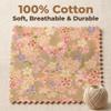 iNee Charm Packs for Quilting 5 inch, Precut Cotton Quilting Fabric Bundle, 48-5" Charm Squares, Light Coffee view 2