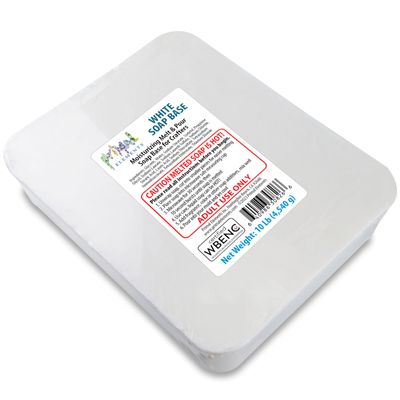 Primal Elements White Soap Base - Moisturizing Melt and Pour Glycerin Base for Crafting and Soap Making, Easy to Cut, Unscented - 10 Pound, Pack of 1