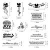 Christmas Greeting Words Clear Stamps for Card Making and Photo Album Decorations, Bell Snowflake Transparent Rubber Stamps Seal for Scrapbooking Supplies view 2