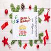 Christmas Greeting Words Clear Stamps for Card Making and Photo Album Decorations, Bell Snowflake Transparent Rubber Stamps Seal for Scrapbooking Supplies view 3