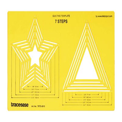 Traceease Quilting Template Stencils DIY Sewing Machine Quilt Ruler Quilting Tools, Star & Triangle
