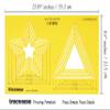 Traceease Quilting Template Stencils DIY Sewing Machine Quilt Ruler Quilting Tools, Star & Triangle view 2
