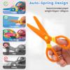 LovesTown Kids Scissors, 5PCS Blunt Tip Toddlers Training Safety Scissor, Anti-Pinch Design, Hand-Eye Coordination Development, Playdough Tools Paper Cutting Activity, DIY Craft Supplies view 3