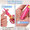 LovesTown Kids Scissors, 5PCS Blunt Tip Toddlers Training Safety Scissor, Anti-Pinch Design, Hand-Eye Coordination Development, Playdough Tools Paper Cutting Activity, DIY Craft Supplies view 4