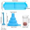 Allazone 23 Pack Large Capacity Diamond Painting Tray Set, Bead Sorting Trays, Funnel, Cleaning Brush, Glue Clay for Diamond Painting Accessories view 2