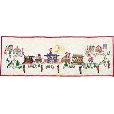 Eva Rosenstand Wall Hanging Counted Cross Stitch kit Calendar, Train, 40x115cm, DIY