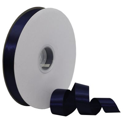 Morex Ribbon Single Face Satin Ribbon, 7/8 inch by 100 Yards, Navy, 07722/00-370
