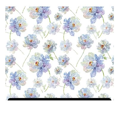 Floral Patterned Glitter HTV (13.33" x 36") - White Flowers