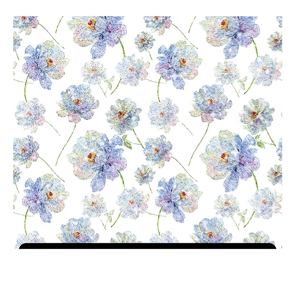 Floral Patterned Glitter HTV (13.33" x 36") - White Flowers