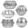 EXCEART 10pcs Salt Molds Aluminum Alloy Tool for Handmade Soaps Cakes Chocolates and Crafts Unique Shapes Scallop Heart Petal Half view 1